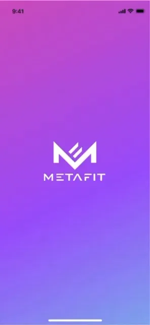 A photo of the METAFIT app start screen